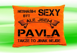 Polštář se jménem PAVLA Oranžový