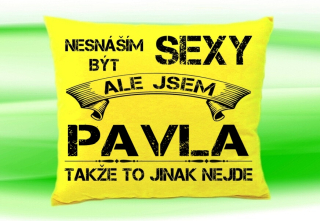 Polštář se jménem PAVLA Žlutý