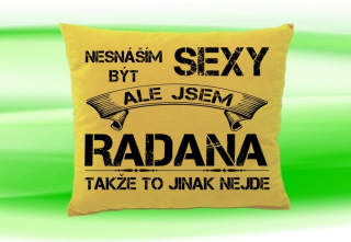 Polštář se jménem RADANA  Béžový