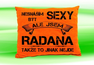 Polštář se jménem RADANA  Oranžový