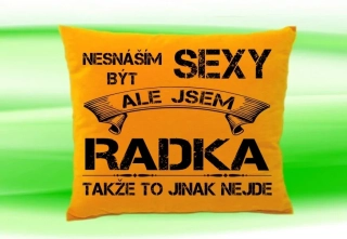 Polštář se jménem RADKA Medový