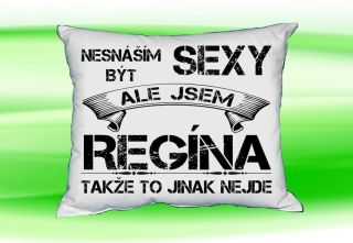 Polštář se jménem REGÍNA Bilý