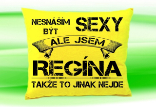 Polštář se jménem REGÍNA  Žlutý