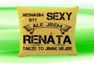 Polštář se jménem RENÁTA Béžový