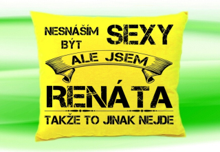 Polštář se jménem RENÁTA Žlutý