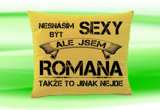 Polštář se jménem ROMANA Béžový