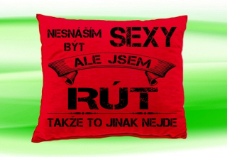 Polštář se jménem RÚT Červený