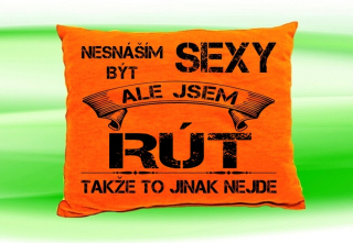 Polštář se jménem RÚT Oranžový