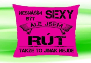 Polštář se jménem RÚT Růžový