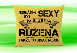 Polštář se jménem RŮŽENA Béžový