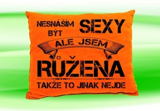 Polštář se jménem RŮŽENA Oranžový