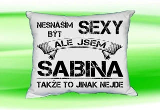 Polštář se jménem SABINA Bilý
