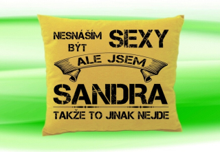 Polštář se jménem SANDRA Béžový