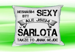Polštář se jménem ŠARLOTA  