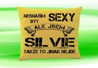 Polštář se jménem SILVIE  Béžový