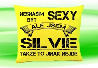 Polštář se jménem SILVIE  Žlutý