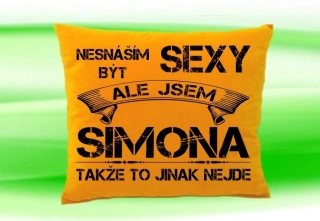 Polštář se jménem SIMONA  Medový