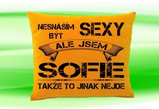 Polštář se jménem SOFIE   Medový