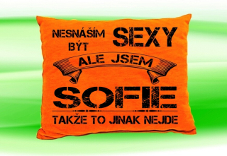 Polštář se jménem SOFIE   Oranžový