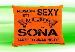 Polštář se jménem SOŇA   Oranžový
