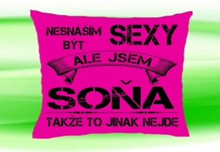 Polštář se jménem SOŇA   Růžový