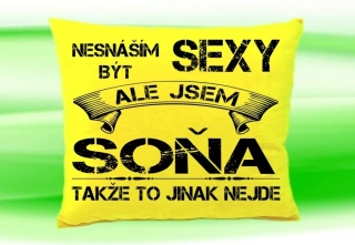 Polštář se jménem SOŇA   Žlutý