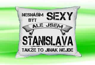 Polštář se jménem STANISLAVA Bilý