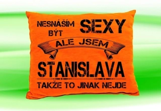 Polštář se jménem STANISLAVA   Oranžový