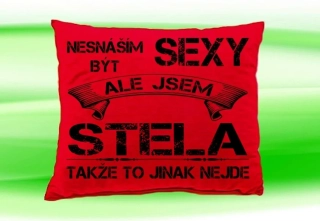 Polštář se jménem STELA   Červený