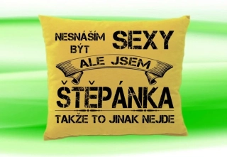 Polštář se jménem ŠTĚPÁNKA   Béžový 