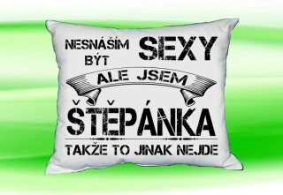 Polštář se jménem ŠTĚPÁNKA    Bilý