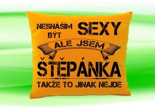 Polštář se jménem ŠTĚPÁNKA    Medový