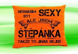 Polštář se jménem ŠTĚPÁNKA    Oranžový