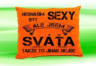 Polštář se jménem SVÁŤA  Oranžový
