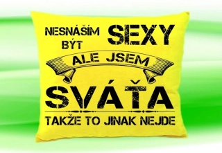 Polštář se jménem SVÁŤA  Žlutý