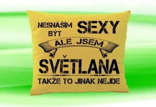 Polštář se jménem SVĚTLANA  Béžový