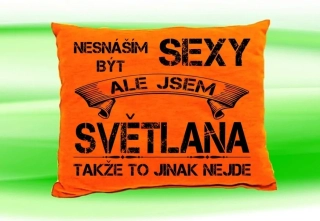 Polštář se jménem SVĚTLANA  Oranžový