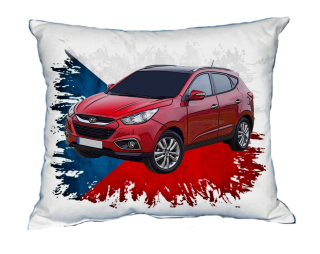 Polštářek s osobním autem Hyundai ix35 vlajka ČR 
