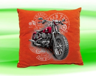 Polštářek s motorkou cihlový