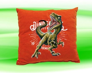 Polštářek Tyrannosaurus rex cihlový