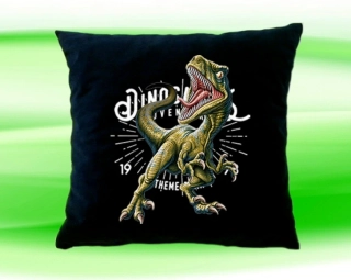 Polštářek Tyrannosaurus rex černý