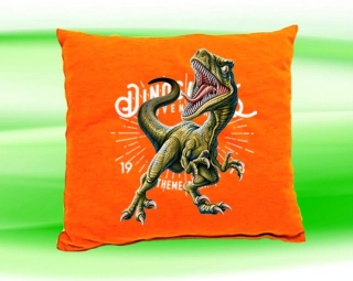 Polštářek Tyrannosaurus rex oranžový