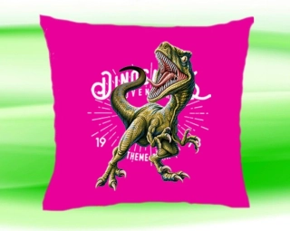 Polštářek Tyrannosaurus rex růžový