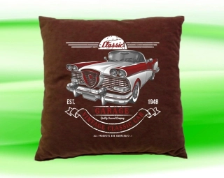 Polštář vintage classic car hnědý