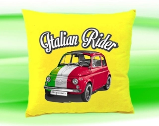 Polštářek FIAT 500 žlutý