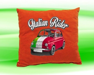 Polštářek FIAT 500 cihlový