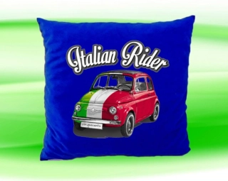 Polštářek FIAT 500 modrý