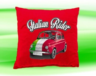Polštářek FIAT 500 červený