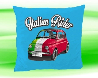 Polštářek FIAT 500 tyrkysový
