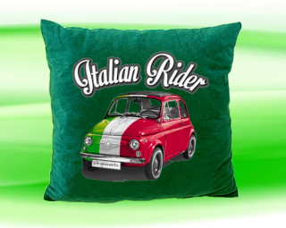 Polštářek FIAT 500 lahvově zelený